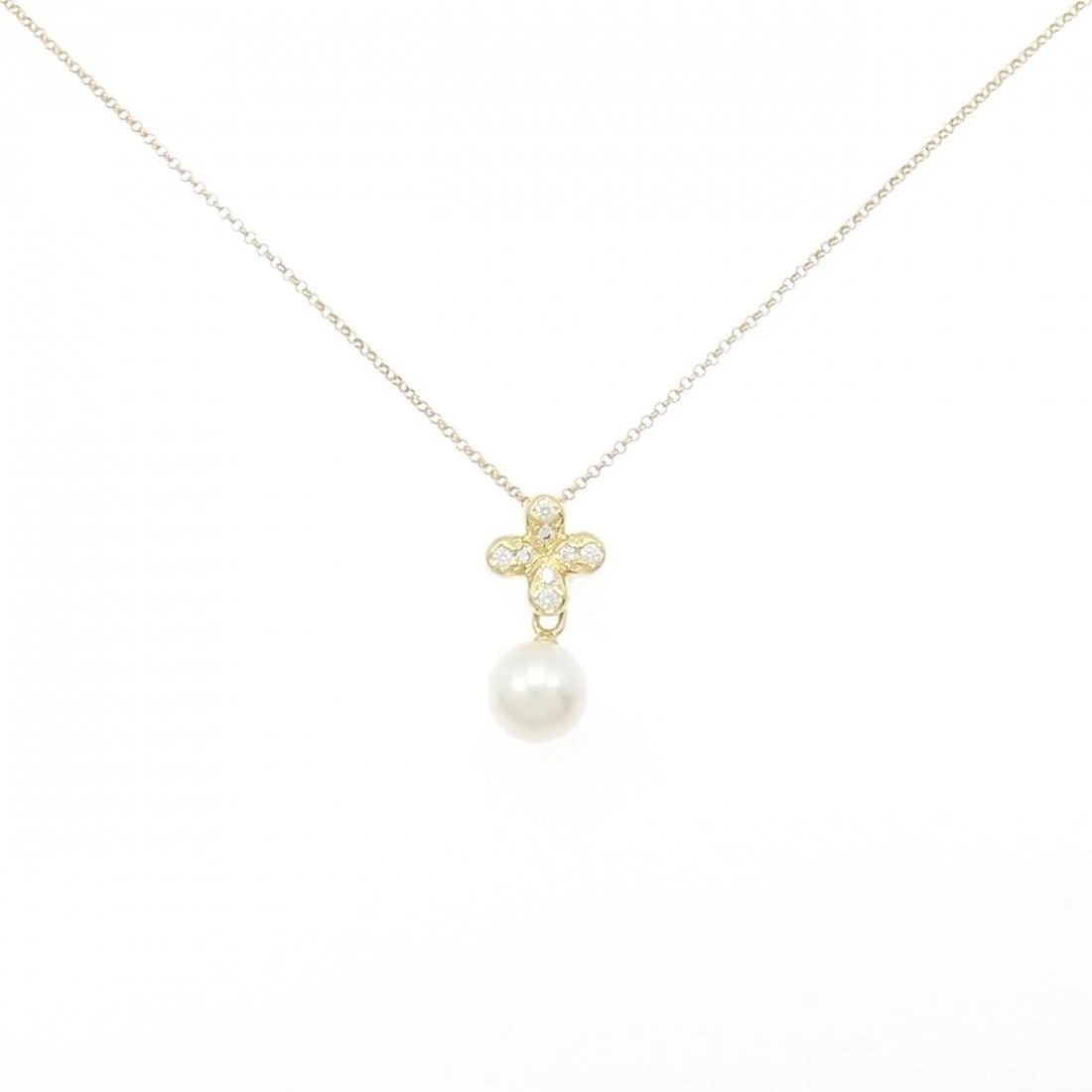 TASAKI AKOYA PEARL NECKLACE: Tasaki Akoya Pearl Necklace Brand: TASAKI Type: Tasaki Necklace Material: 750 Yellow Gold, Main Stone/Creation Natural Color: Yellow Gold Size: Actual Size Pendant length approx. x width approx.: 18.4