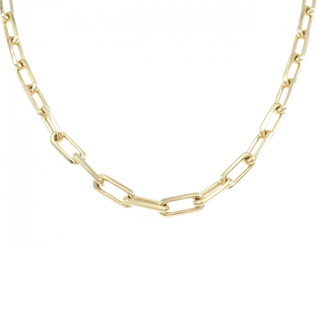 CARTIER SANTOS NECKLACE: Cartier Santos Necklace Brand: CARTIER Type: Cartier Necklace Material: 750 Yellow Gold, Color: Yellow Gold Size: Actual Size Chain maximum width approx.: 5.4mmSize 57cm Accessories: None