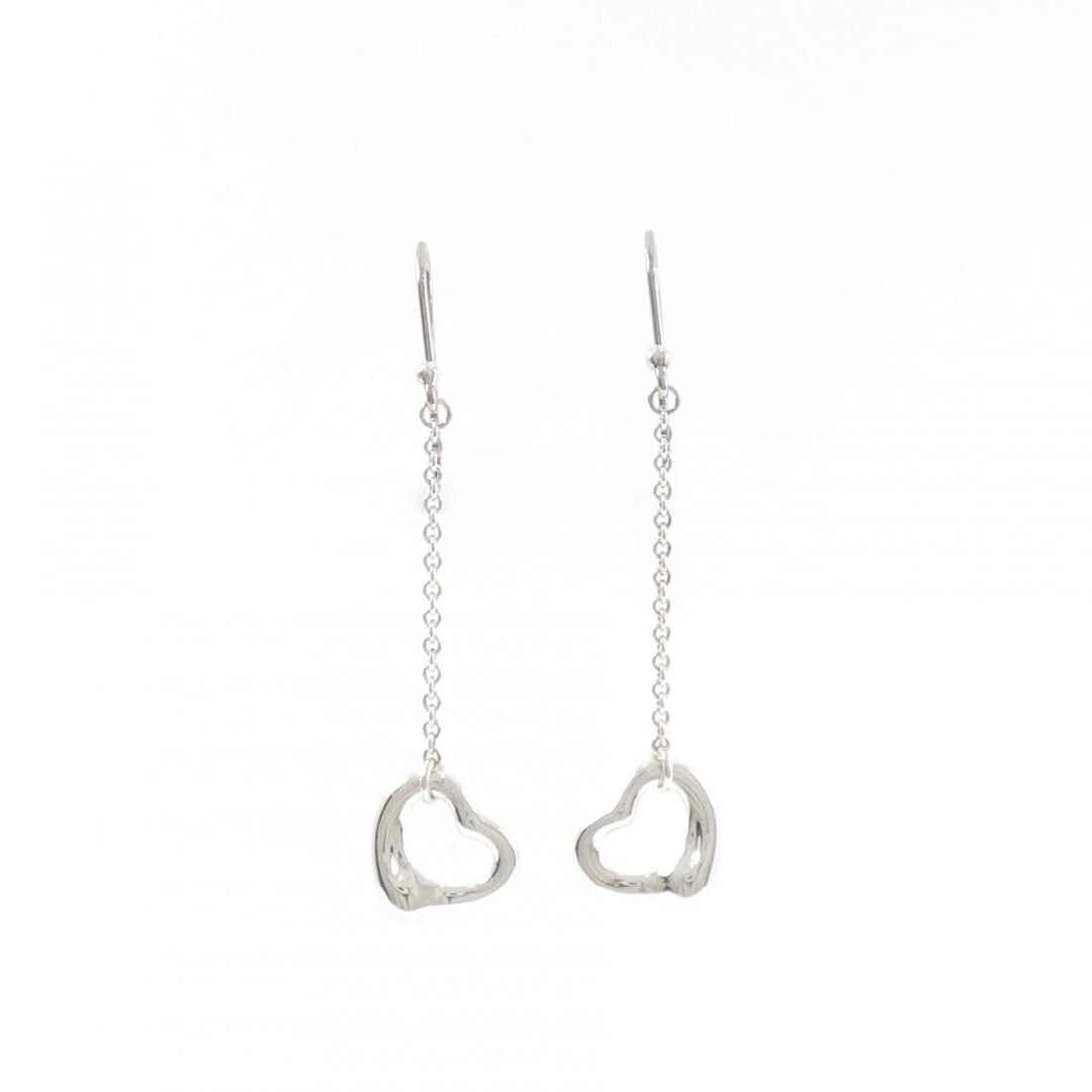 TIFFANY & CO. OPEN HEART DROP EARRINGS: TIFFANY & Co. Open Heart Drop Earrings Brand: TIFFANY&Co. Type: TIFFANY&Co. Pierce/Earring Material: 925Silver, Color: Silver Size: Actual Size Approximate dimensions: 39.5cm (height) x 10.8cm