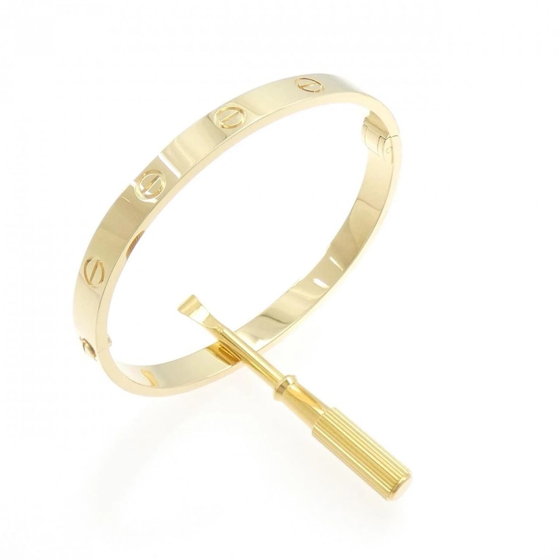 CARTIER LOVE BRACELET: Cartier Love Bracelet Brand: CARTIER Type: Cartier Bracelets Material: 750 yellow gold, Color: yellow gold Size: Actual Size Max width approx: 6.0mmSize 16.5cm(17) Accessories: None Accessories