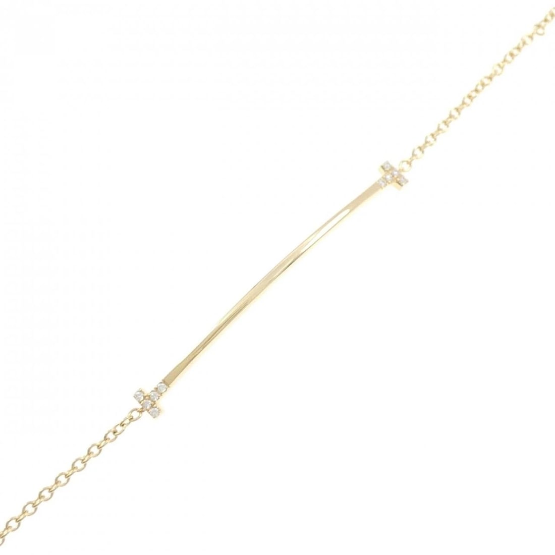 TIFFANY & CO. T SMILE BRACELET: TIFFANY & Co. T Smile Bracelet Brand: TIFFANY&Co. Type: TIFFANY & Co. Bracelet Material: 750 yellow gold, Main Stone/Creation natural Color: yellow gold Size: Actual Size Max width approx: 3.6mm Size