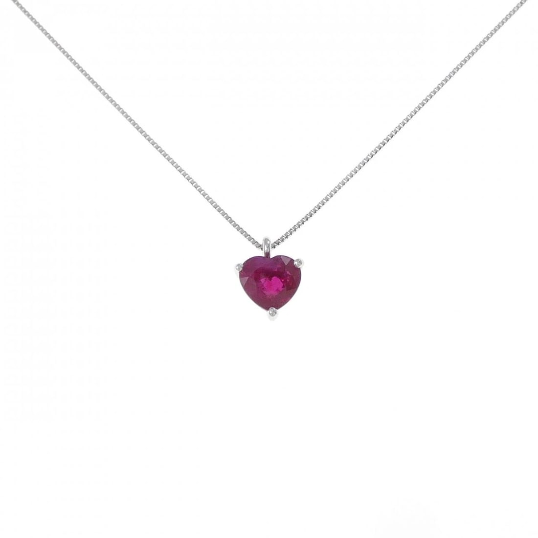 TASAKI RUBY NECKLACE BURMESE: Tasaki Ruby Necklace Burmese Brand: TASAKI Type: Tasaki Necklace Material: Platinum900/Platinum850, Main Stone/Creation Ruby Color: platinum Size: Actual Size Pendant length approx. x width approx.: 1