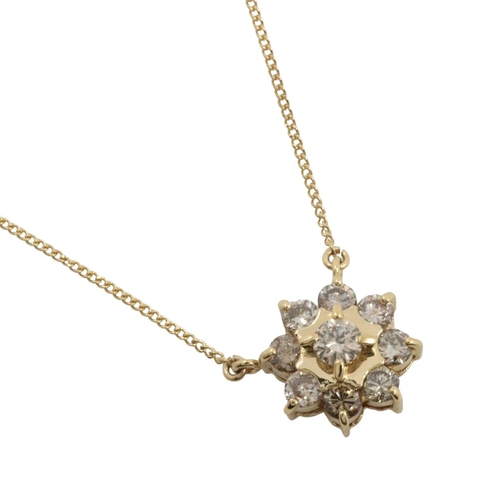 NECKLACE K18 YELLOW GOLD: Necklace K18 yellow gold Brand: no brand Type: Necklace Material: K18 yellow gold, Color: Gold Size: Neck around?16.1inch Top?W0.4inch x H0.4inch Size(CM) Neck around?41.0cm Top?W11mm x H11mm
