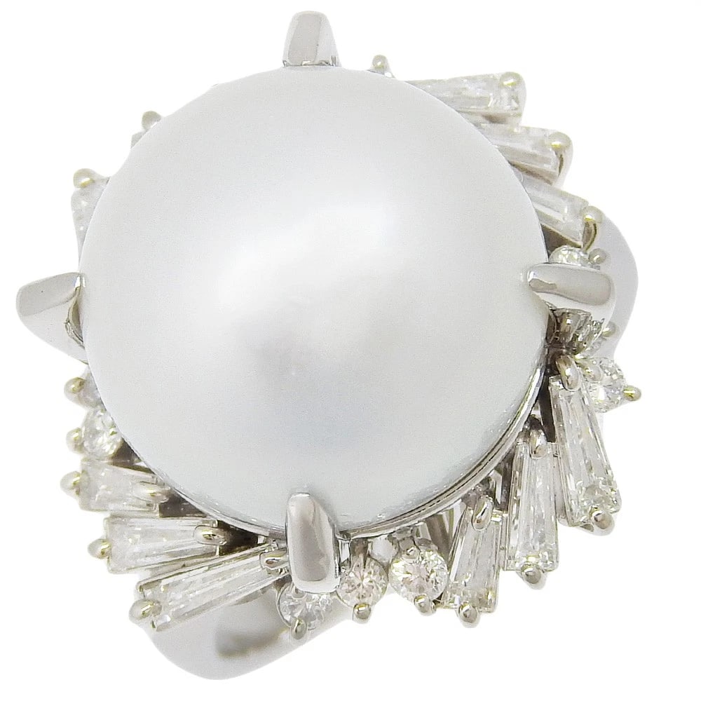 PEARL RING PT900PLATINUM/PEARL/: Pearl Ring Pt900Platinum/Pearl/ Brand: no brand Type: Ring Material: Pt900Platinum, Color: Silver Size: 7.6(US Accessories: None Accessories Notice: When purchasing pre-owned goods, please refer to