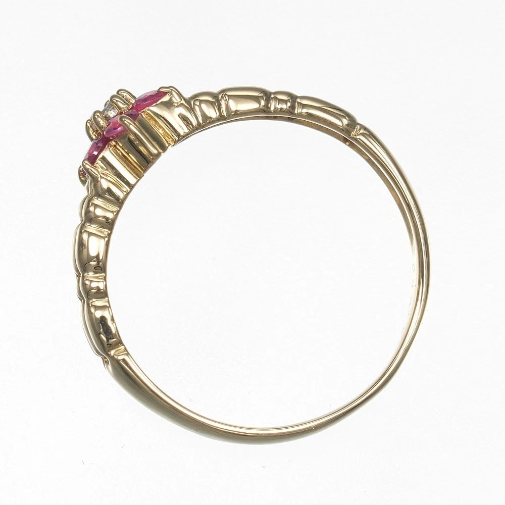 RING K18 YELLOW GOLD/RUBY - 4