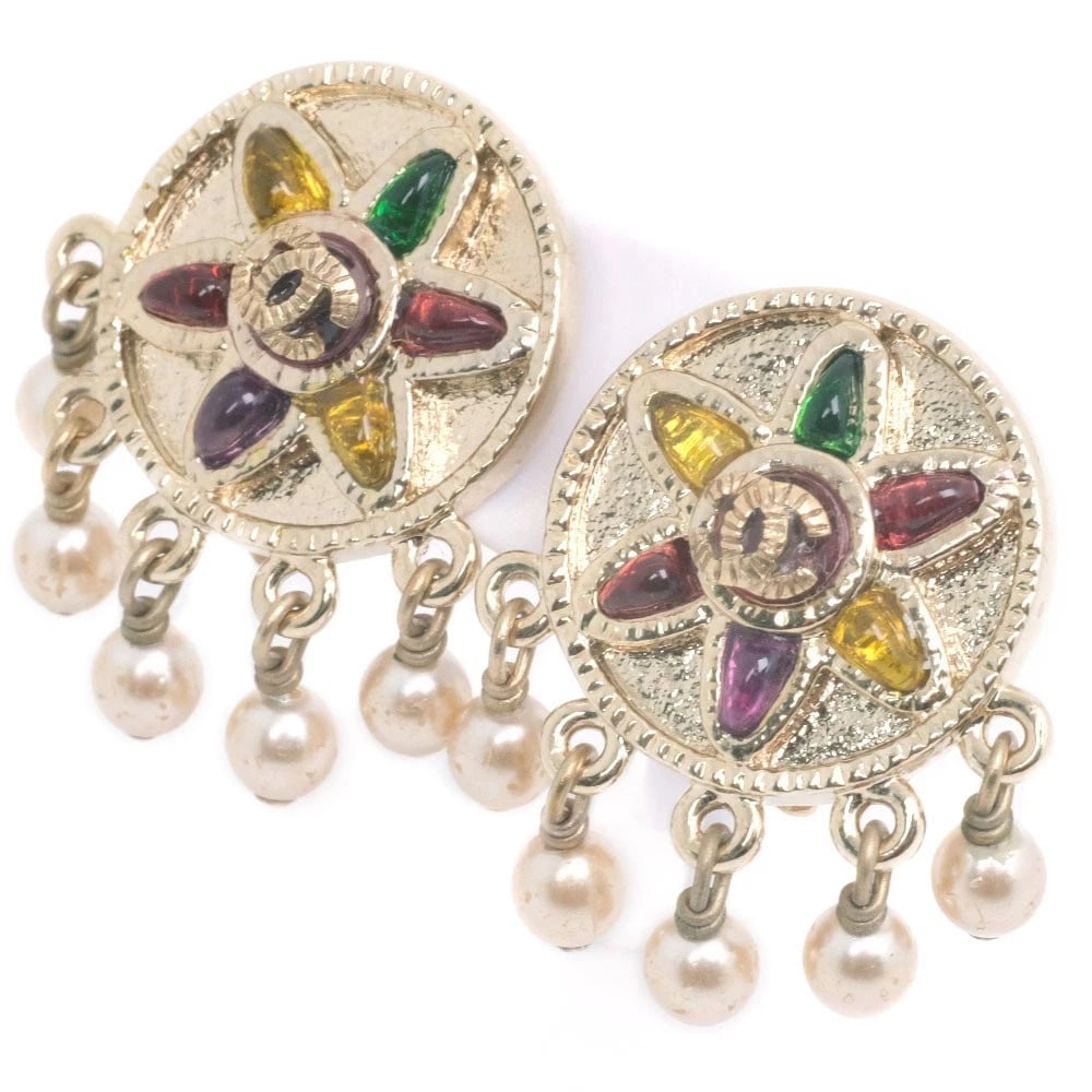CHANEL COCO MARK EARRING MULTICOLOR - 2