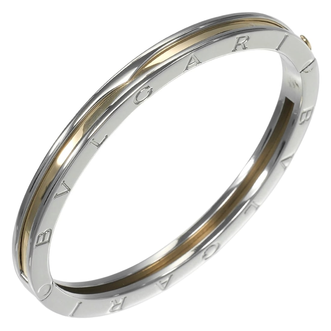 BVLGARI B.ZERO BRACELET: BVLGARI B.ZERO Bracelet Brand: BVLGARI Type: Bracelet Material: K18 yellow gold, Color: Silver Size: Inner circumference: 7.5" Bangle width: 0.3" Accessories: None Accessories Notice: When purchasing