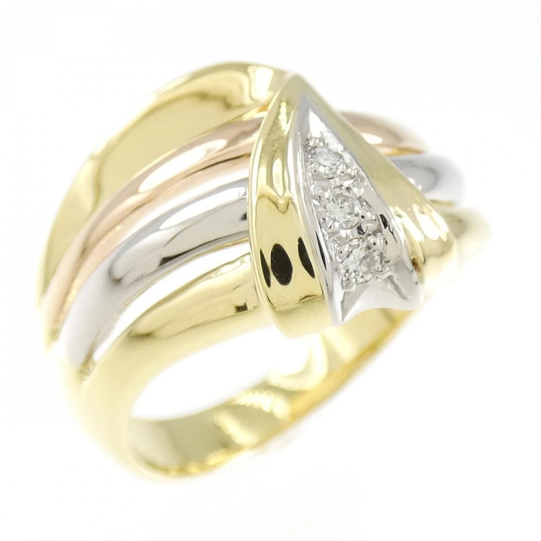 K18PG/PT900 DIAMOND RING: K18PG/PT900 Diamond Ring Brand: Unbranded Type: Diamond Ring Material: 18K pink gold/Platinum 900, Main Stone/Creation Natural Color: PG,Silver Size: US6 1/4 Accessories: None Accessories Notice: