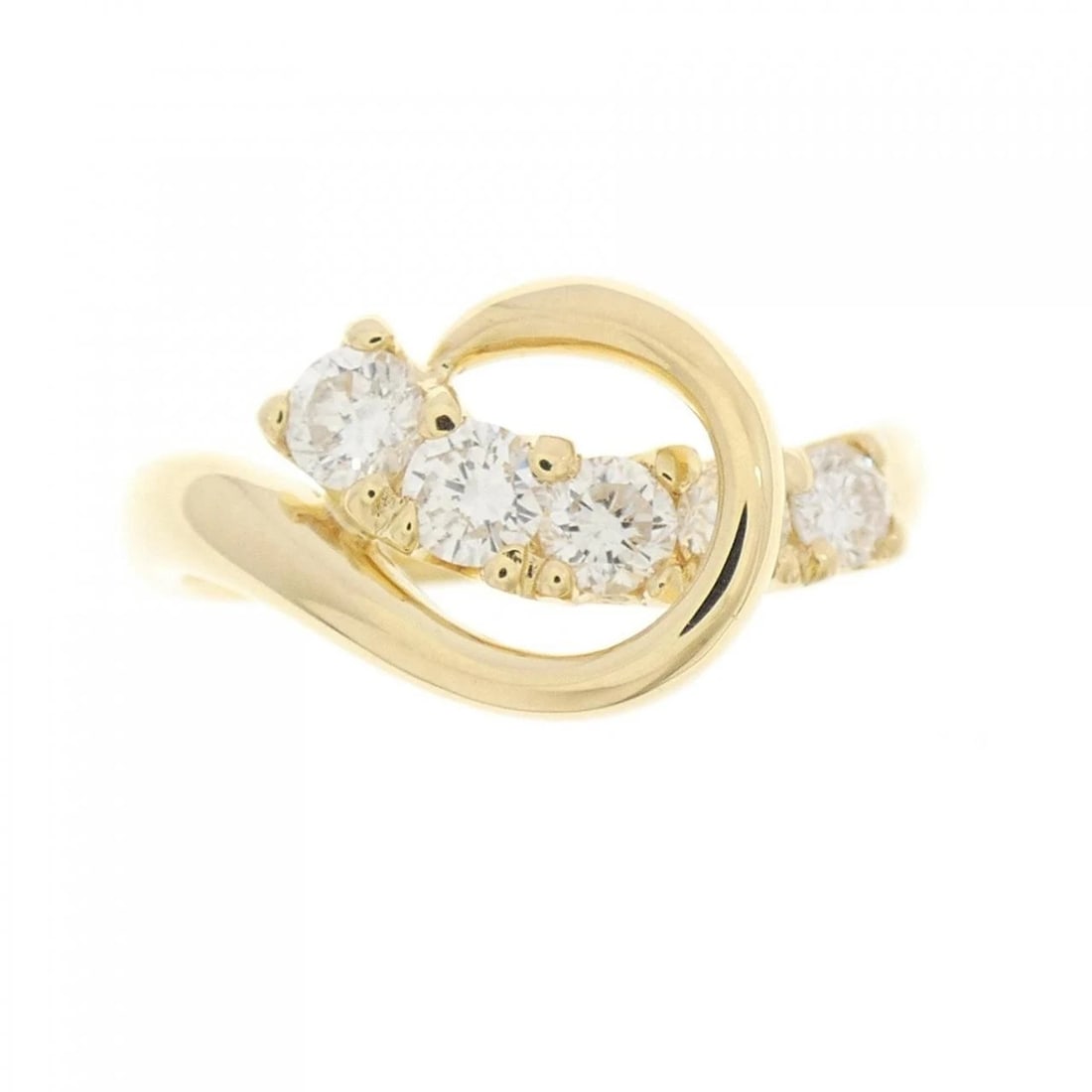K18YG DIAMOND RING: K18YG Diamond Ring Brand: Unbranded Type: Diamond Ring Material: K18YG, Main Stone/Creation Natural Color: Yellow Gold Size: US6 1/2 Accessories: None Accessories Notice: When purchasing p