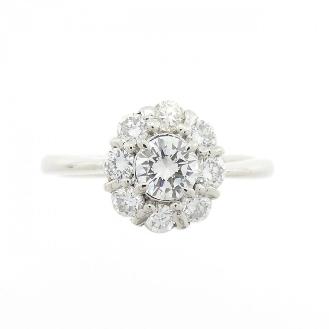PT900 FLOWER DIAMOND RING - 2