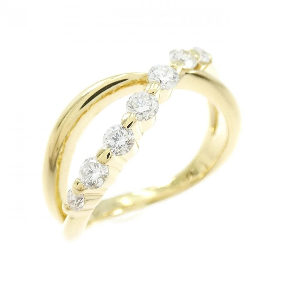 K18YG DIAMOND RING: K18YG Diamond Ring Brand: Unbranded Type: Diamond Ring Material: K18YG, Main Stone/Creation Natural Color: Yellow Gold Size: US3 1/4 Accessories: None Accessories Notice: When purchasing pre-owned