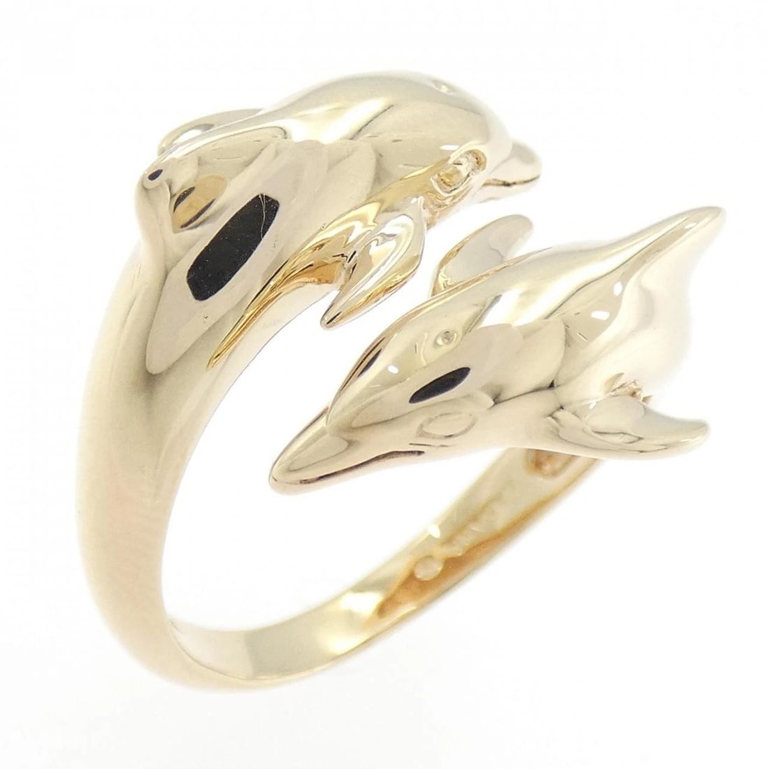 14KPG DOLPHIN RING: 14KPG Dolphin Ring Brand: Unbranded Type: Ring Material: 14kPg, Color: Pink Gold Size: US6 3/4 Accessories: None Accessories Notice: When purchasing pre-owned goods, please refer to the photos of the
