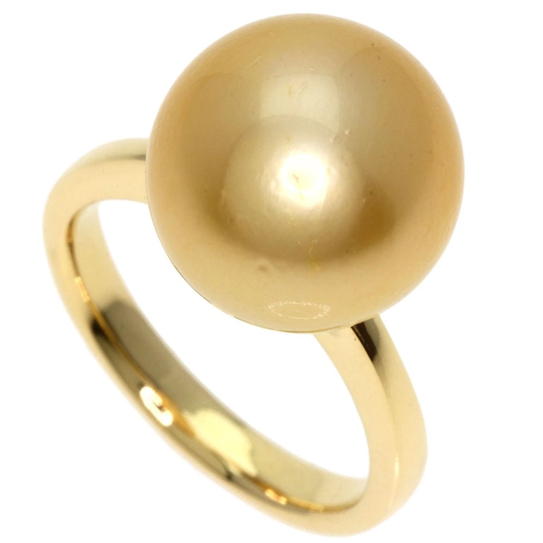 GOLDEN PEARL PEARL RING K18 YELLOW GOLD: Golden Pearl Pearl Ring K18 Yellow Gold Brand: None Type: Ring Material: K18 Yellow Gold, Color: Exterior Color Gold Size: 6 (US) Accessories: None Accessories Notice: When purchasing pre-