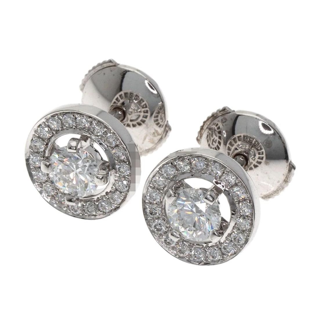 BOUCHERON AVA RONDO DIAMOND EARRING: Boucheron Ava Rondo Diamond earring Brand: Boucheron Type: earring Material: K18 White Gold, Main Stone/Creation Natural Color: Exterior Color Silver Size: Top Size:0.4inch/9?9mm Accessories: None