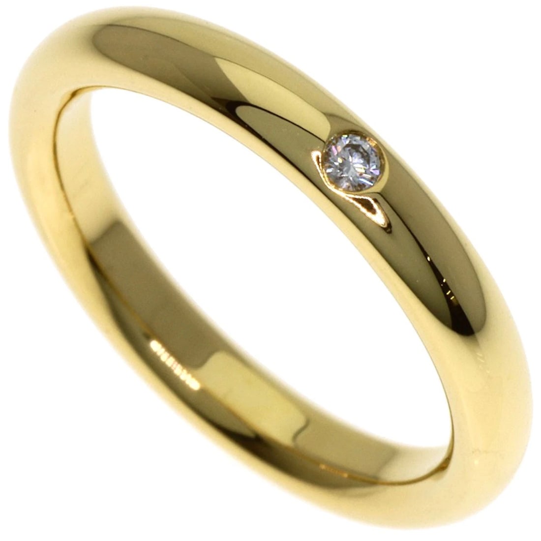 TIFFANY&CO. WEDDING 1P DIAMOND RING: TIFFANY&Co. Wedding 1P Diamond Ring Brand: TIFFANY&Co. Type: Ring Material: K18 Yellow Gold, Color: Exterior Color Gold Size: 4 (US) Accessories: None Accessories Notice: When purchasing p