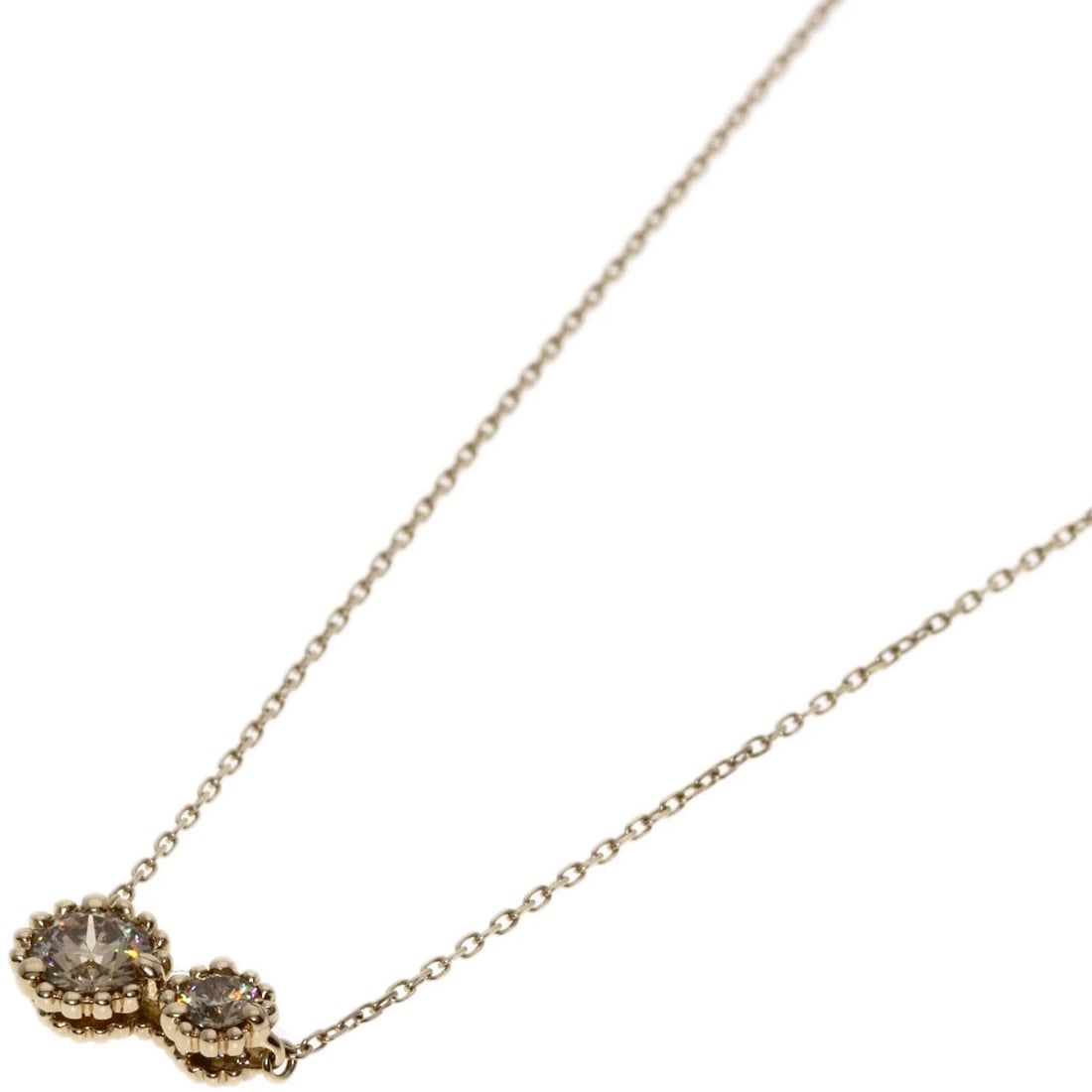 KASHIKEY MILL BROWN DIAMOND NECKLACE K18BG: Kashikey Mill Brown Diamond Necklace K18BG Brand: Kashikey Type: Necklace Material: K18BG, Main Stone/Creation Natural Color: Exterior Color Gold Size: Chain Length:18.1inch/46cm Chain