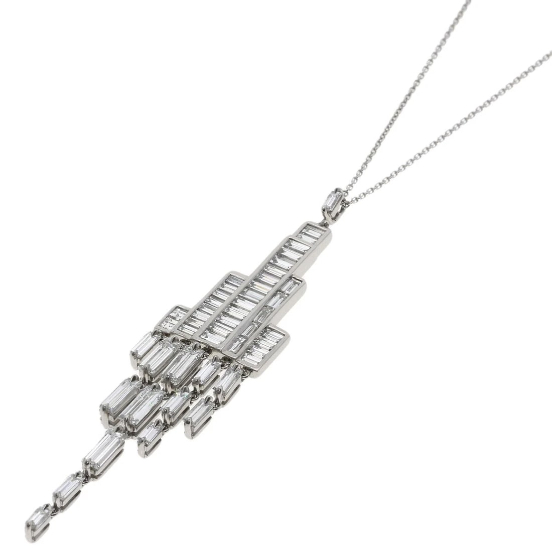 HARRY WINSTON REFLECTION DIAMOND NECKLACE: HARRY WINSTON Reflection Diamond Necklace Brand: HARRY WINSTON Type: Necklace Material: Platinum PT950, Main Stone/Creation Natural Color: Exterior Color Silver Size: Chain Length:16.1inch/41cm Chain 
