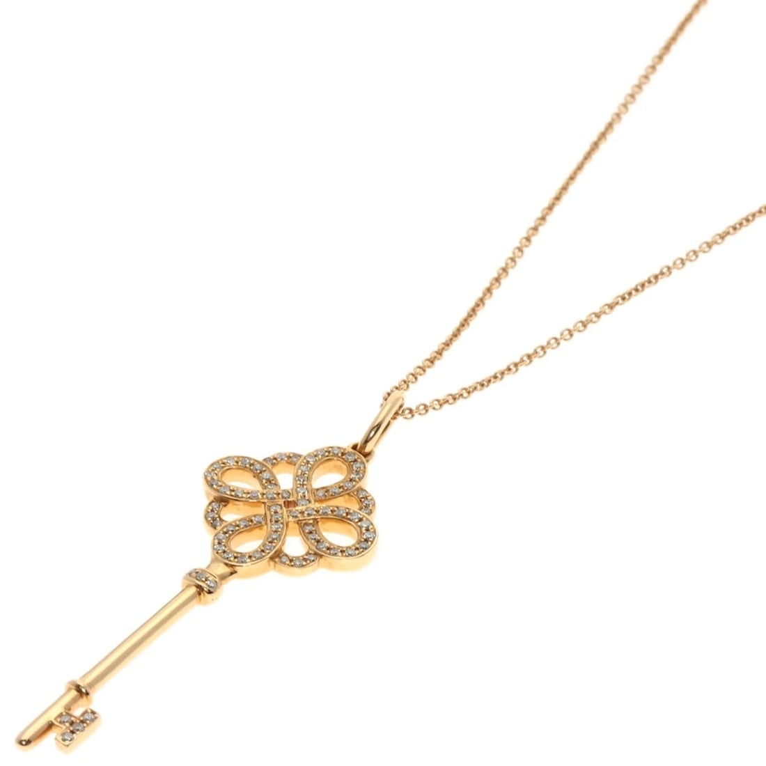 TIFFANY&CO. NOTKEY DIAMOND NECKLACE: TIFFANY&Co. Notkey Diamond Necklace Brand: TIFFANY&Co. Type: Necklace Material: K18 Pink Gold, Main Stone/Creation Natural Color: Exterior Color Gold Size: Chain Length:17.7inch/45cm Chain