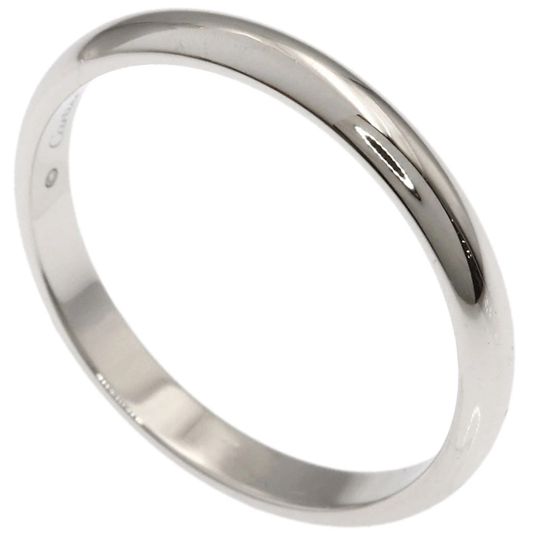 CARTIER CLASSIC RING PLATINUM: CARTIER Classic Ring Platinum Brand: CARTIER Type: Ring Material: Platinum PT950, Color: Exterior Color Silver Size: 6.25 (US) Accessories: None Accessories Notice: When purchasing pre-own