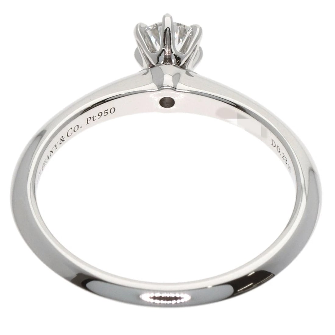 TIFFANY&CO. SOLITAIRE DIAMOND RING - 4