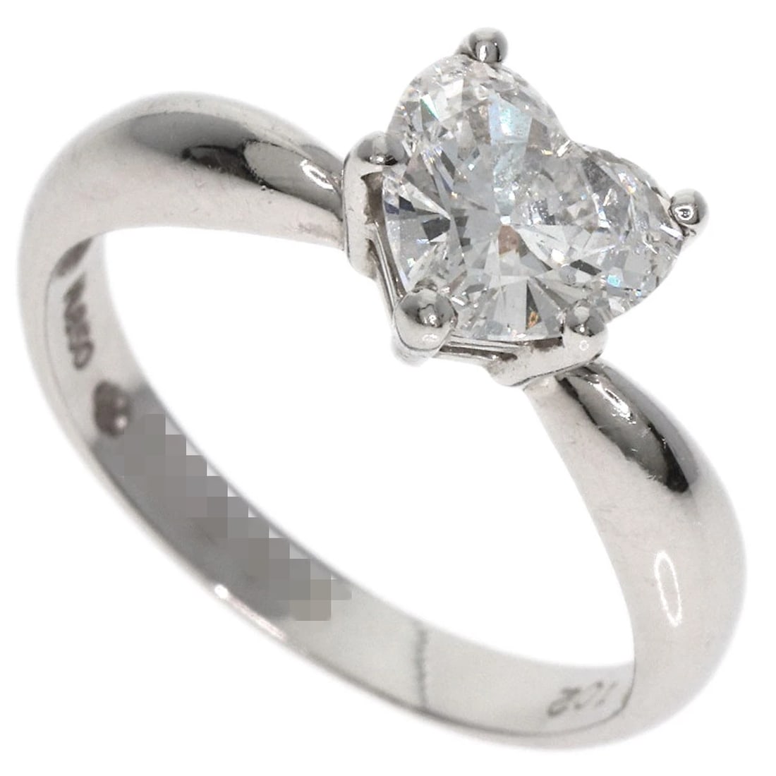 JEWELRY MAKI HEART DIAMOND RING: Jewelry Maki Heart Diamond Ring Brand: None Type: Ring Material: Platinum PT850, Main Stone/Creation Natural Color: Exterior Color Silver Size: 5.75 (US) Accessories: None Accessories Notice: When