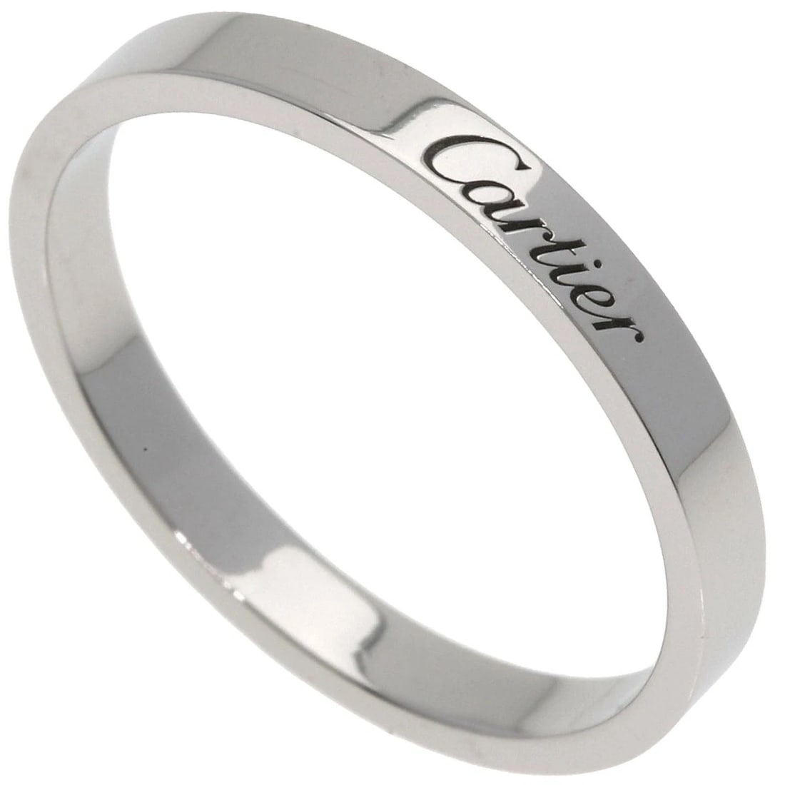 CARTIER ENGRAVED RING PLATINUM (1 of 6)