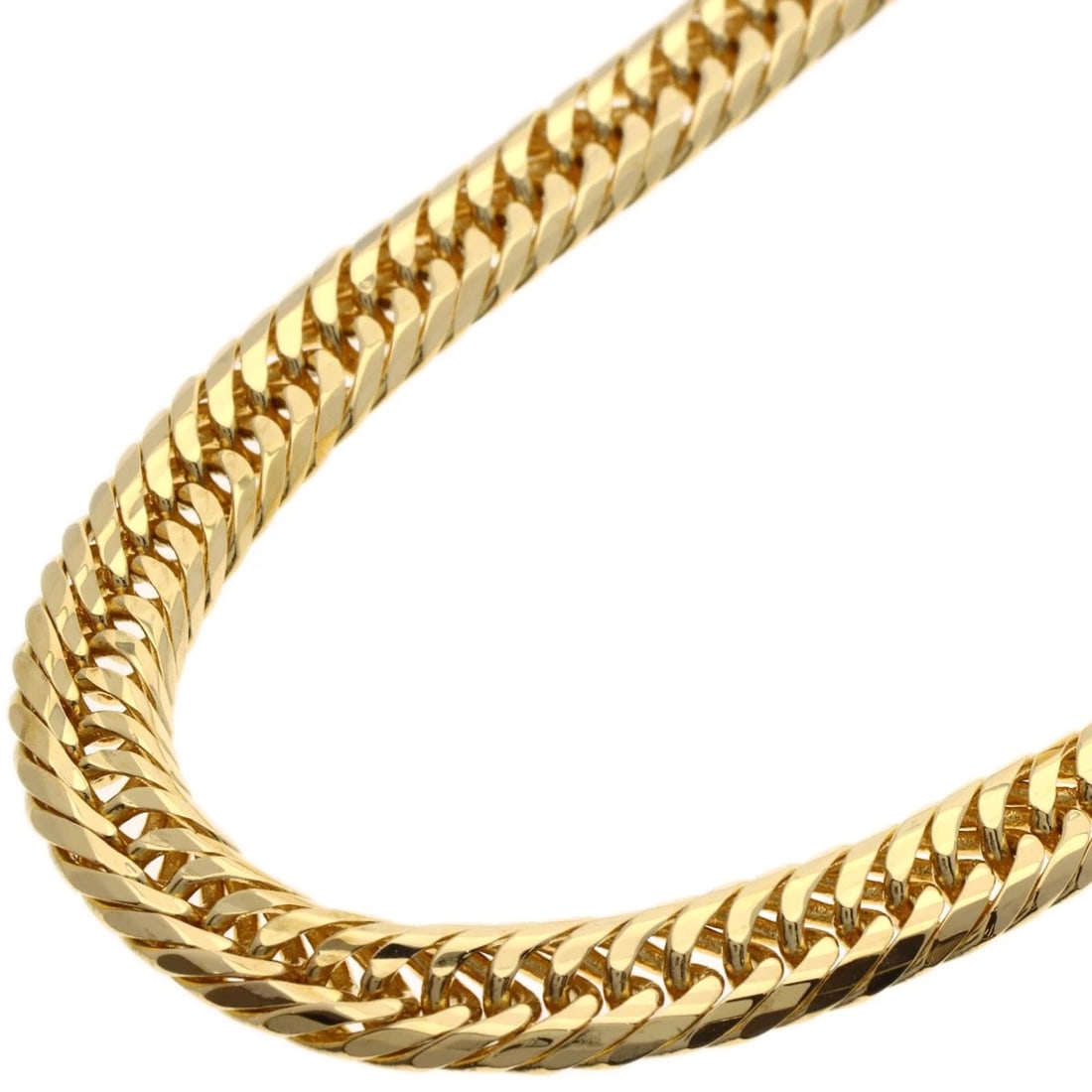 CURB CHAIN KIHEI NECKLACE K18 YELLOW GOLD: Curb chain Kihei Necklace K18 Yellow Gold Brand: None Type: Necklace Material: K18 Yellow Gold, Color: Exterior Color Gold Size: Chain Length:19.7inch/50cm Chain Width:2.5inch/6.3mm Accessories: None