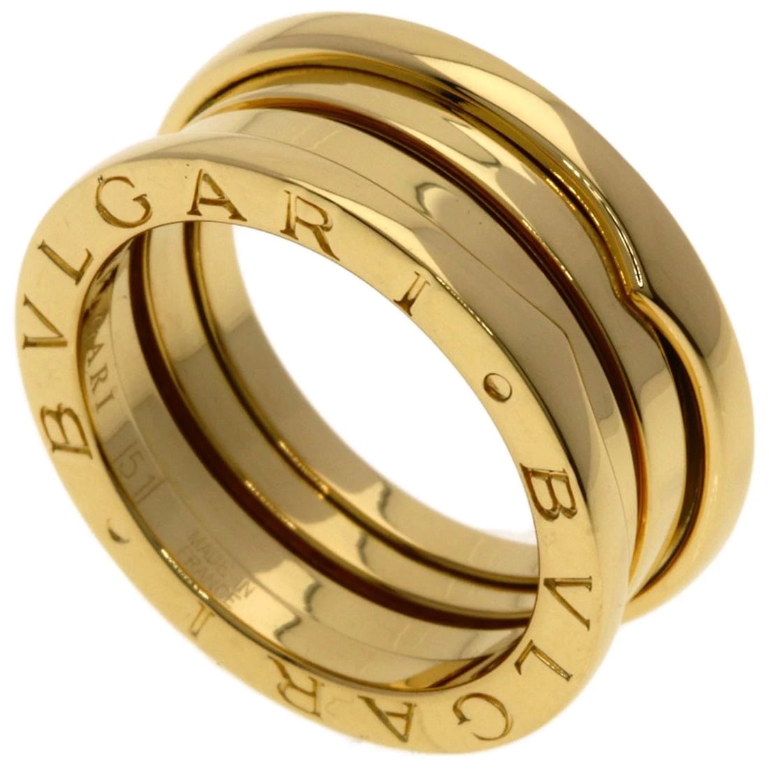 BVLGARI B.ZERO1 2 BAND RING K18 YELLOW GOLD: BVLGARI B.zero1 2 Band Ring K18 Yellow Gold Brand: BVLGARI Type: Ring Material: K18 Yellow Gold, Color: Exterior Color Gold Size: 5.75 (US) Accessories: None Accessories Notice: When purch