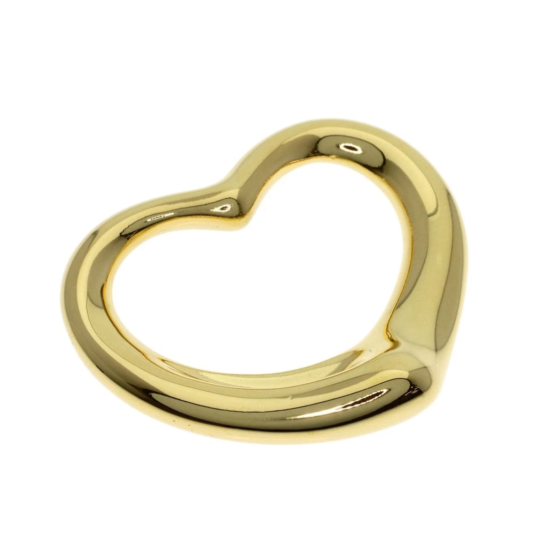 TIFFANY&CO. OPEN HEART PENDANT TOP: TIFFANY&Co. Open heart Pendant top Brand: TIFFANY&Co. Type: Pendant top Material: K18 Yellow Gold, Color: Exterior Color Gold Size: Top Size:0.9inch/23x27.4x3.8mm Accessories: None Accesso