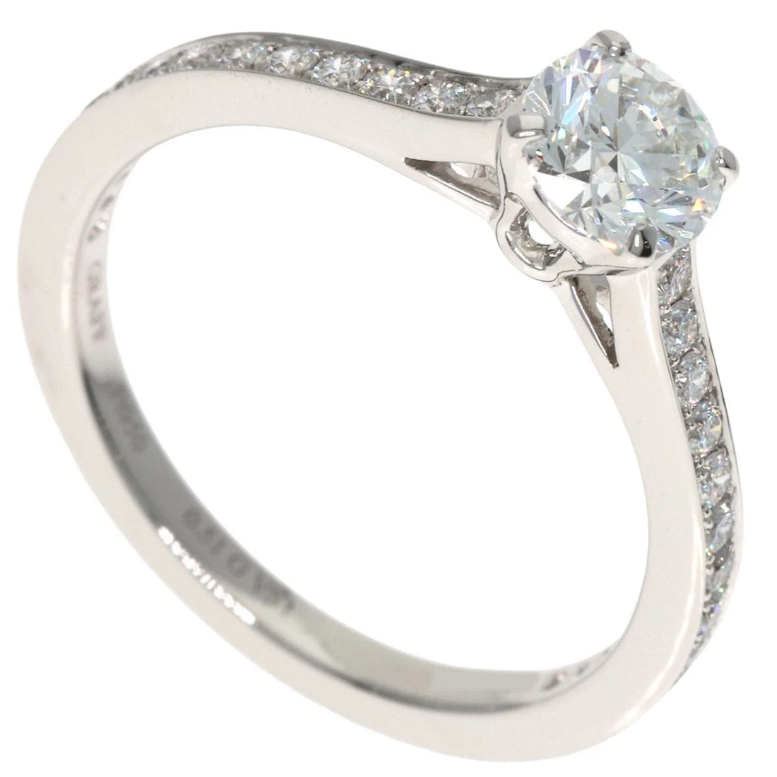 GRAFF FRAME ROUND RING: GRAFF Frame Round Ring Brand: GRAFF Type: Ring Material: Platinum PT950, Main Stone/Creation Natural Color: Exterior Color Silver Size: 4.25 (US) Accessories: None Accessories Notice: When