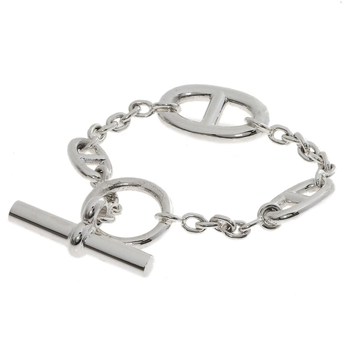 HERMES SHANE DUNKLE FARANDOLE BRACELET SILVER: HERMES Shane Dunkle Farandole Bracelet Silver Brand: HERMES Type: Bracelet Material: Silver, Color: Exterior Color Silver Size: Chain Length:6.5inch/16.5cm Chain Width:1.6inch/4-14mm Top Size:0.6inch/