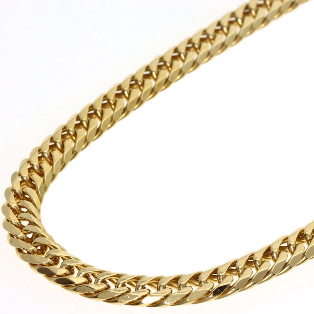 CURB CHAIN KIHEI 6-SIDED W NECKLACE K18 YELLOW GOLD: Curb chain Kihei 6-sided W Necklace K18 Yellow Gold Brand: None Type: Necklace Material: K18 Yellow Gold, Color: Exterior Color Gold Size: Chain Length:20.5inch/52cm Chain Width:1.7inch/4.3mm Acce