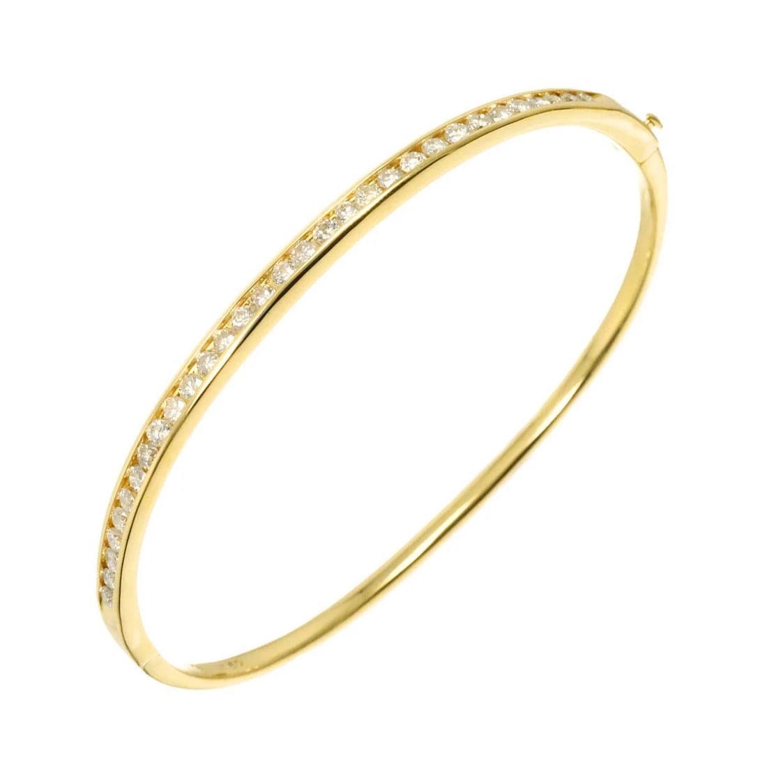 DIAMOND BRACELET K18 YG: Diamond Bracelet K18 YG Brand: Unbranded Type: Bracelet Material: 750 Yellow Gold, Main Stone/Creation Natural Color: Yellow Gold Size: Length:apporox.6.9inchWidth:4mm Accessories: None Ac