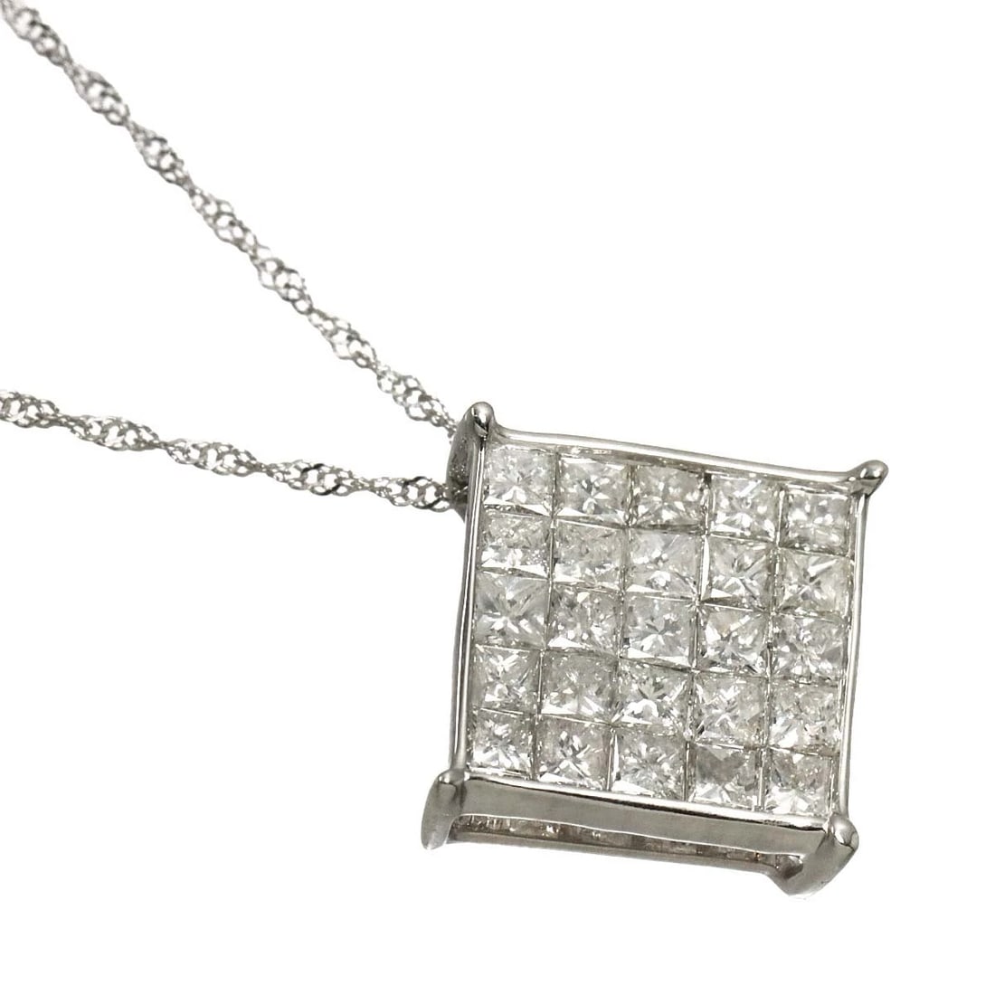 DIAMOND NECKLACE 18K WG - 3