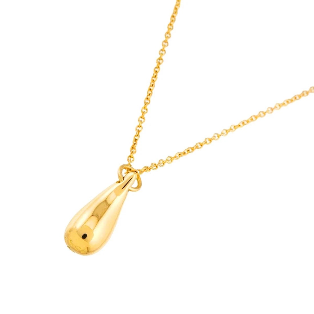 TIFFANY CO. TEARDROP NECKLACE YELLOW GOLD 750: TIFFANY Co. Teardrop Necklace Yellow Gold 750 Brand: TIFFANY Co. Type: Necklace Material: 750 Yellow Gold, Color: Yellow Gold Size: internal circumference of the chain:15.7inchTop Charm(max):W5.8 x