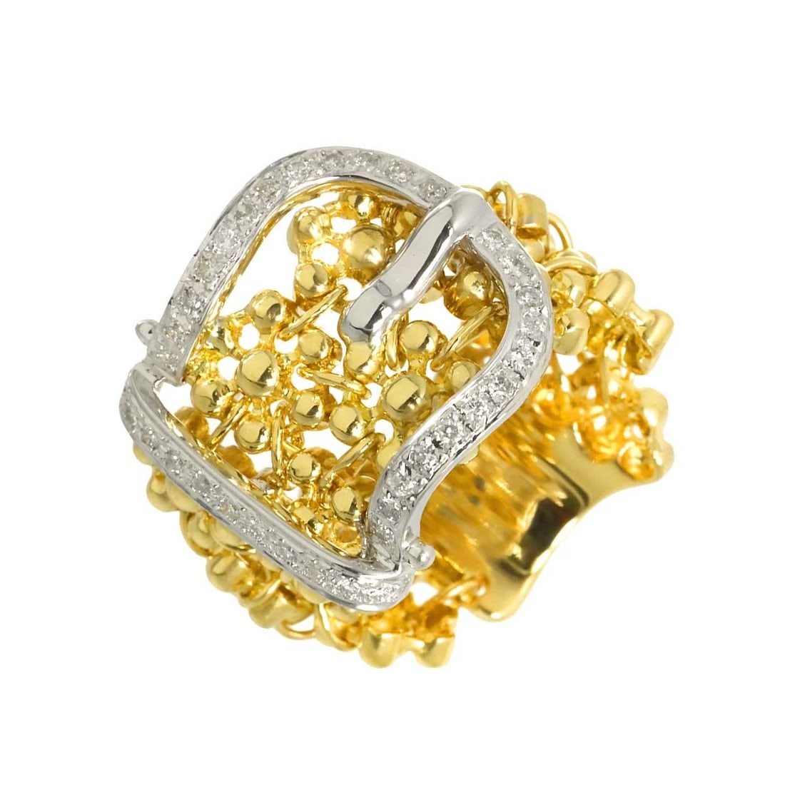 DIAMOND RING 18K: Diamond Ring 18K Brand: Unbranded Type: Ring Material: 750 Yellow White Gold, Main Stone/Creation Natural Color: Yellow Gold Size: 7.25 (US) Accessories: None Accessories Notice: When purc