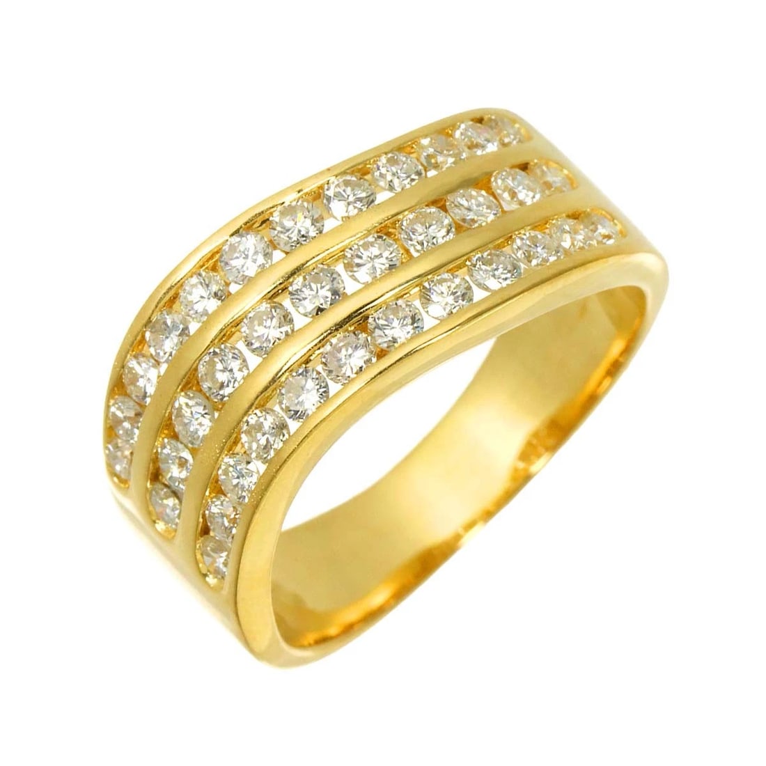 TASAKI DIAMOND RING 18K: TASAKI Diamond Ring 18K Brand: TASAKI Type: Ring Material: 750 Yellow Gold, Main Stone/Creation Natural Color: Gold Size: 6.25-6.5 (US) Accessories: None Accessories Notice: When purchasin