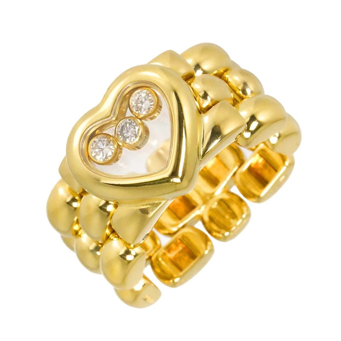 CHOPARD HAPPY DIAMOND HEART RING 18K (1 of 3)