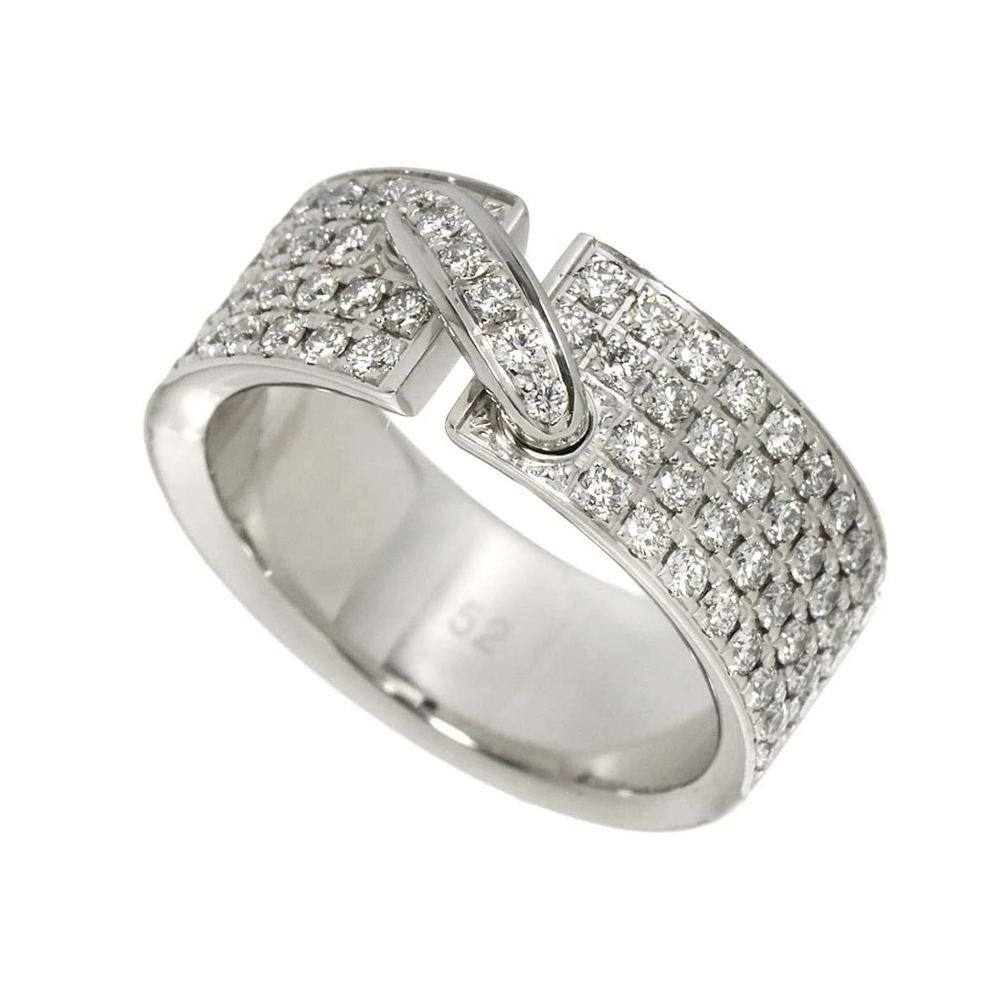 CHAUMET LIENS DIAMOND RING 18K WHITE GOLD 750: CHAUMET Liens Diamond Ring 18K White Gold 750 Brand: CHAUMET Type: Ring Material: 750 White Gold, Main Stone/Creation Natural Color: White Gold Size: 5.5-5.75 (US) Accessories: None Access