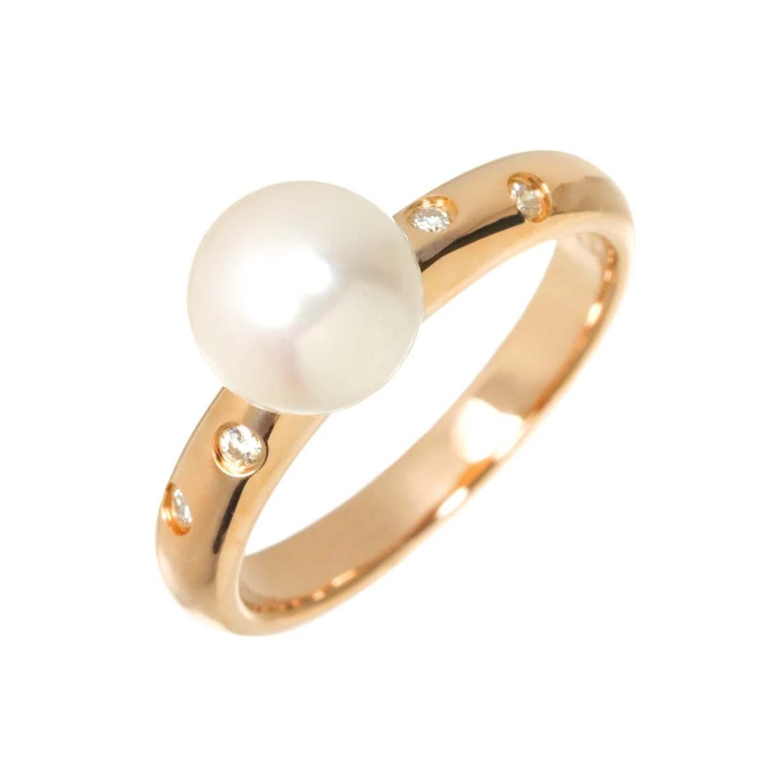 TASAKI AKOYA PEARL DIAMOND RING 18K PG 750: TASAKI Akoya Pearl Diamond Ring 18K PG 750 Brand: TASAKI Type: Ring Material: 750 Pink Gold , Main Stone/Creation Akoya Pearl Diamond Color: Pink Gold Size: 5.5-5.75 (US) Accessories: None