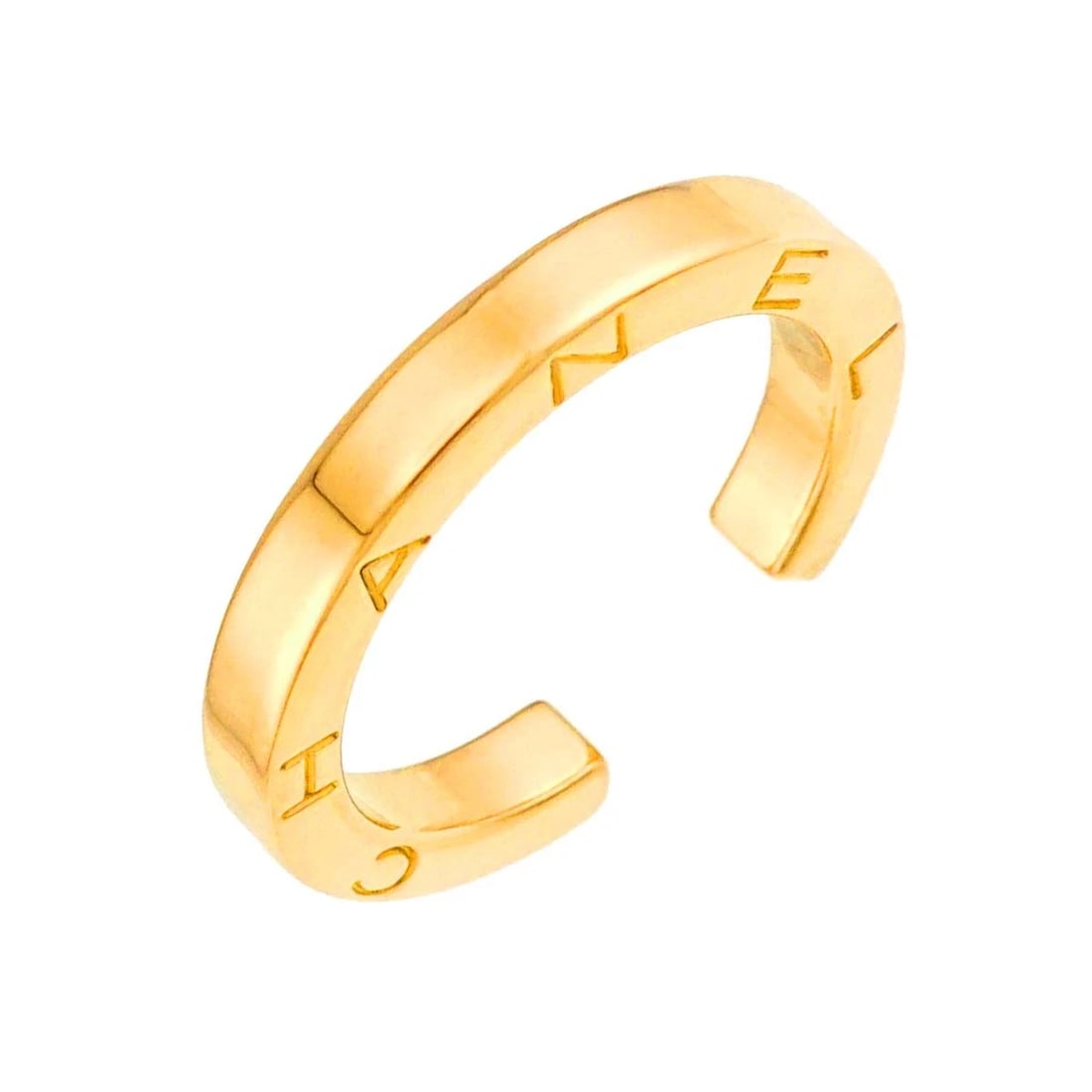 CHANEL C SIGNATURE RING 18K YELLOW GOLD: CHANEL C Signature Ring 18K Yellow Gold Brand: CHANEL Type: Ring Material: 750 Yellow Gold, Color: Yellow Gold Size: 5.25-5.5 (US) Accessories: None Accessories Notice: When purchasing pre
