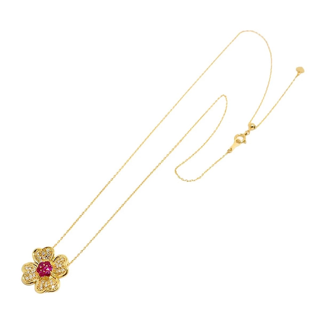 RUBY DIAMONDNECKLACE 18K YG - 2