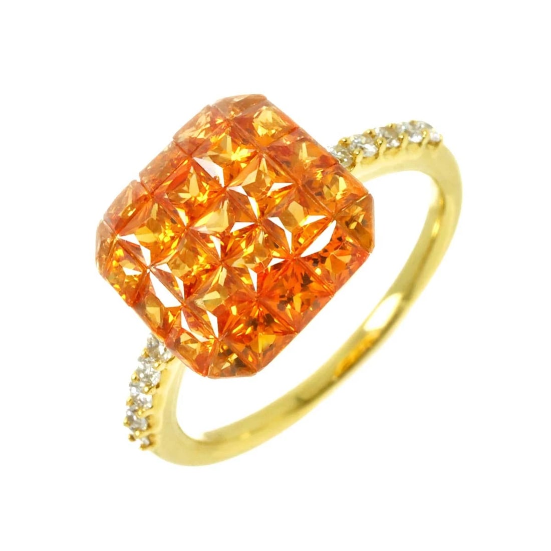 GARNET DIAMOND RING 18K YG: Garnet Diamond Ring 18K YG Brand: Unbranded Type: Ring Material: 750 Yellow Gold, Main Stone/Creation Garnet diamond Color: Gold Size: 6-6.25 (US) Accessories: None Accessories Notice: Whe