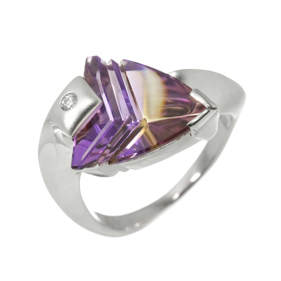AMETRINE DIAMOND RING PT PLATINUM (1 of 5)
