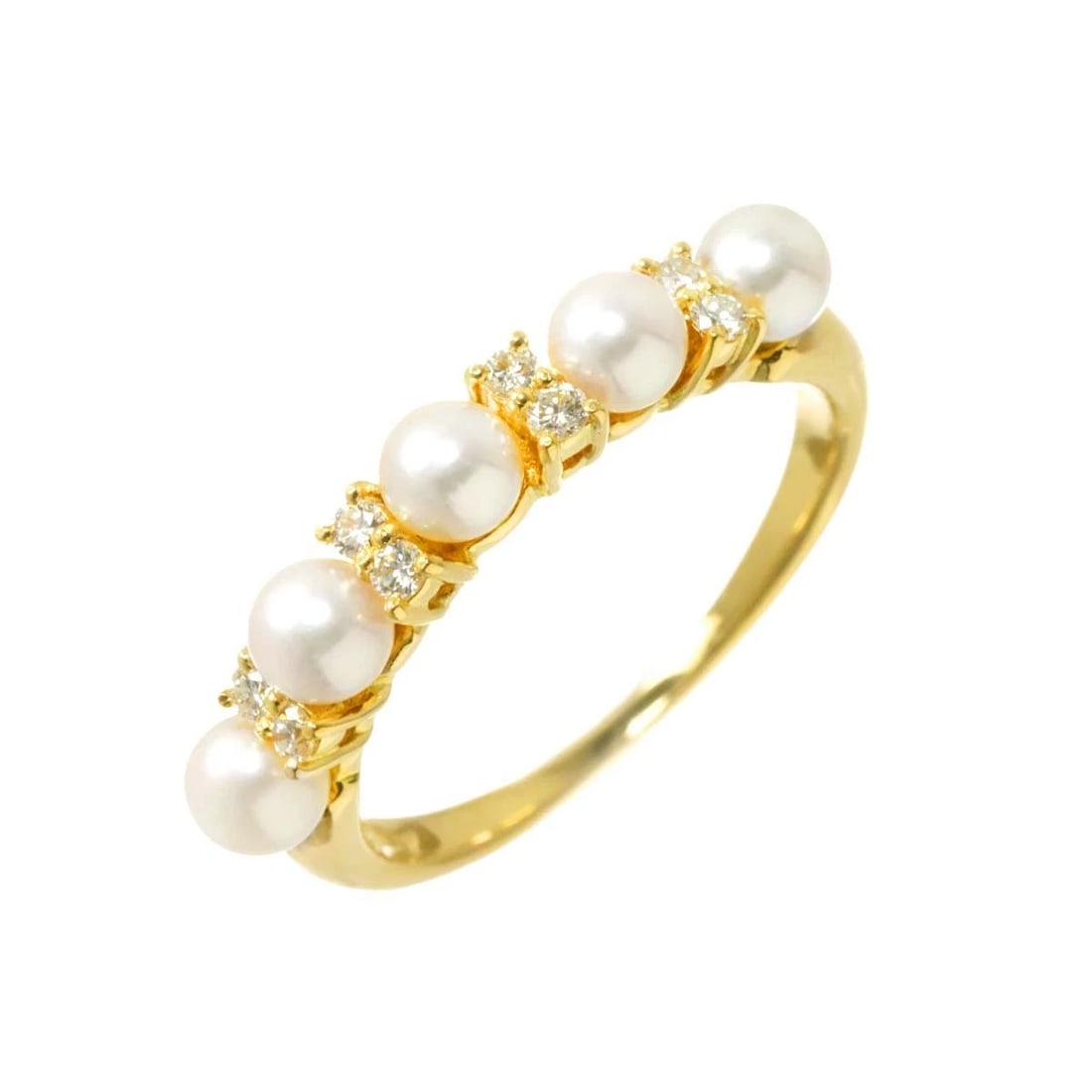 AKOYA PEARL DIAMOND RING 18K K18 YG: Akoya Pearl Diamond Ring 18K K18 YG Brand: Unbranded Type: Ring Material: 750 Yellow Gold, Main Stone/Creation Akoya Pearl Diamond Color: Yellow Gold Size: 7.5 (US) Accessories: None Acces