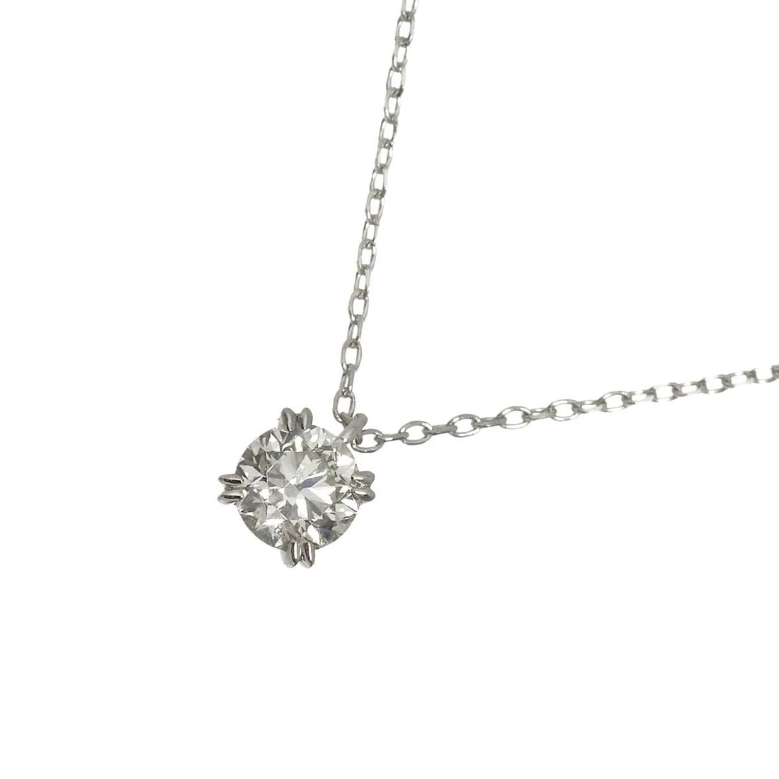 DIAMOND NECKLACE PT PLATINUM: Diamond Necklace Pt Platinum Brand: Unbranded Type: Necklace Material: Platinum, Main Stone/Creation Natural Color: Platinum Size: internal circumference of the chain:17.7inch(Adjustable) Top