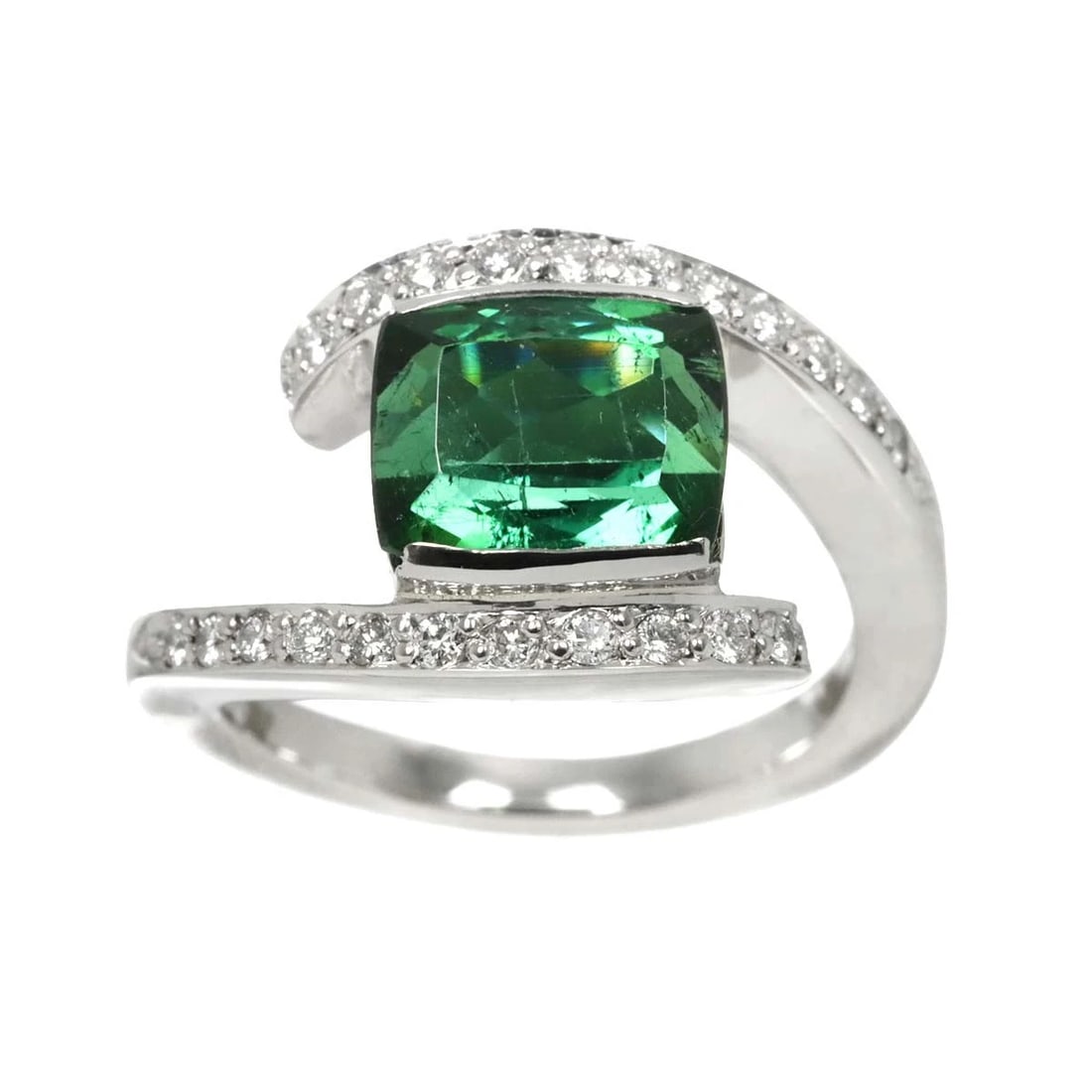 TOURMALINE DIAMOND RING PT - 2