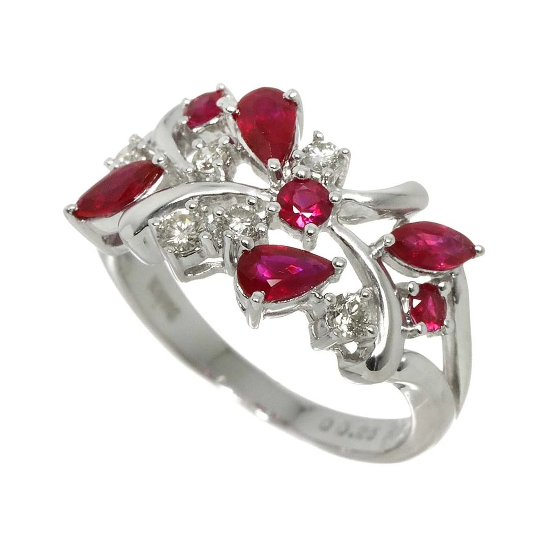 RUBY DIAMOND RING 18K WG (1 of 4)