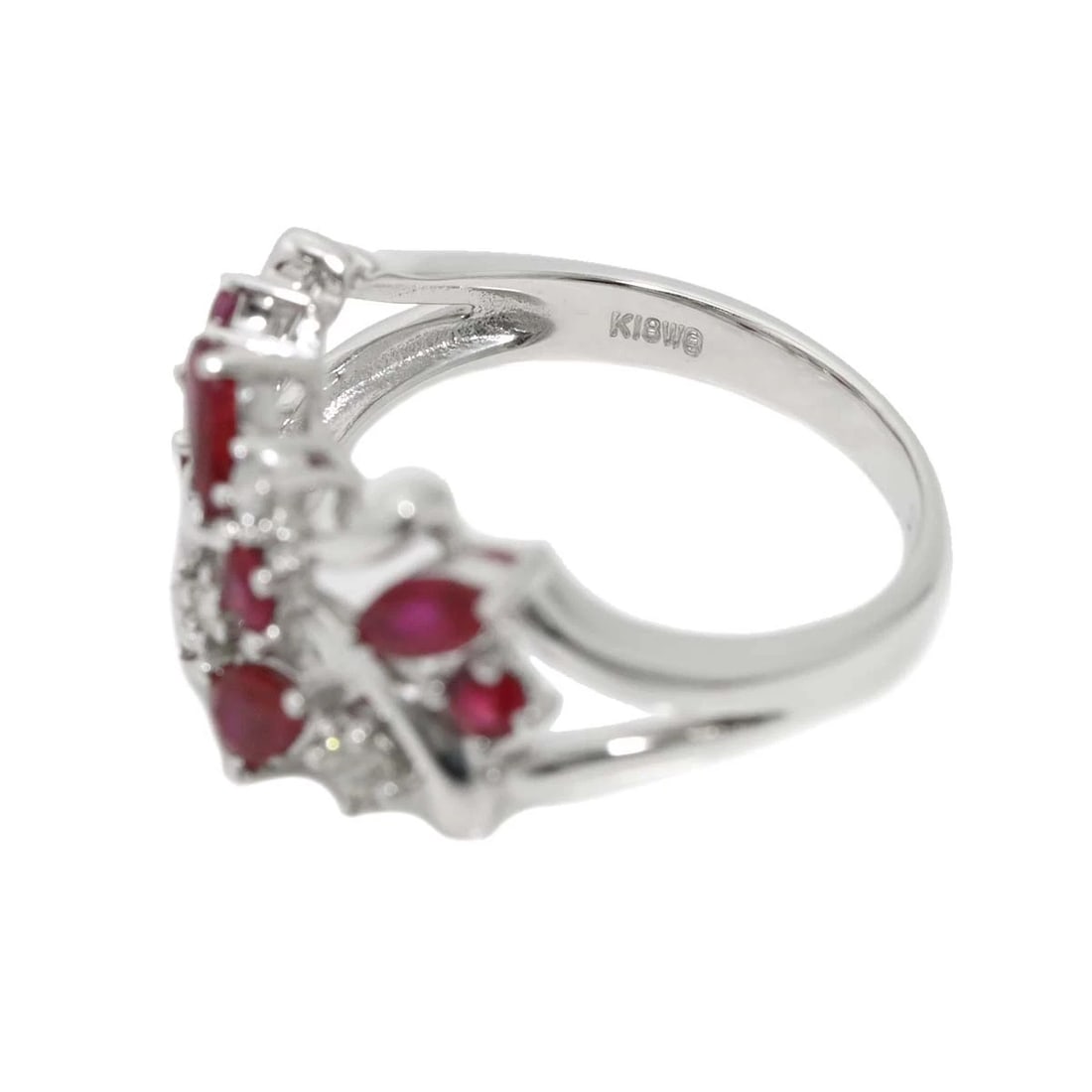 RUBY DIAMOND RING 18K WG - 2