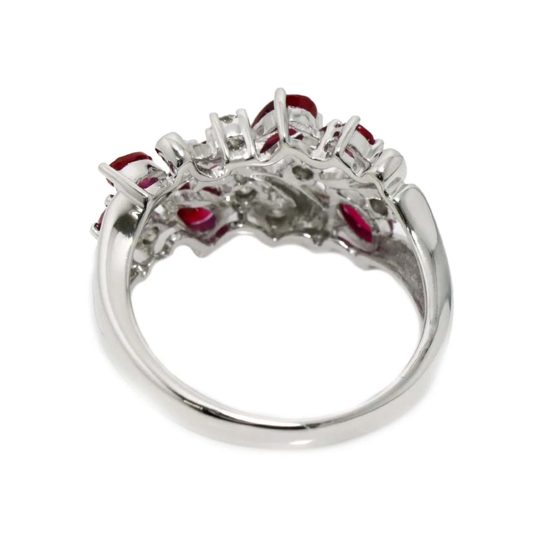 RUBY DIAMOND RING 18K WG - 3